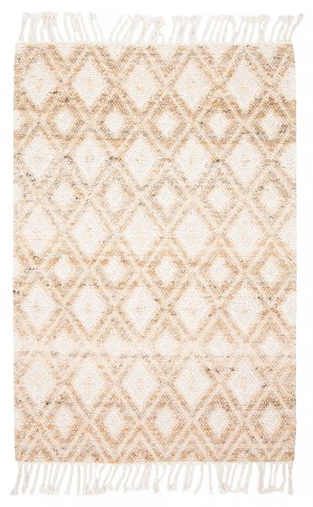 Indian Sienna 5'0" x 7'7" Braid weave Wool Rug 