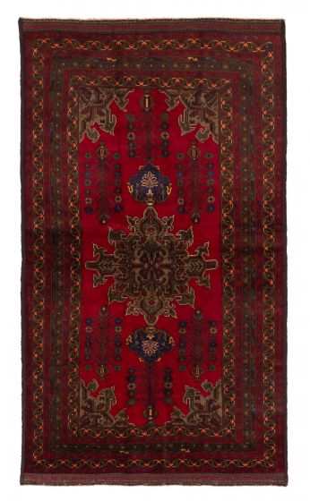 Afghan Teimani 4'4" x 7'8" Hand-knotted Wool Rug 