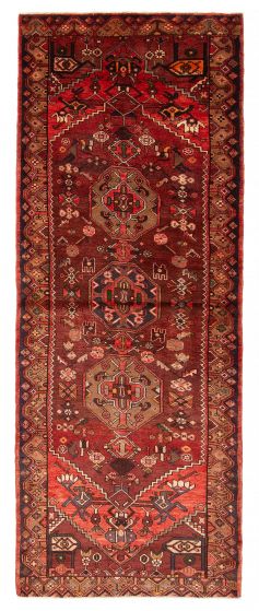 Persian Style 3'5" x 9'7" Hand-knotted Wool Runner Rug 