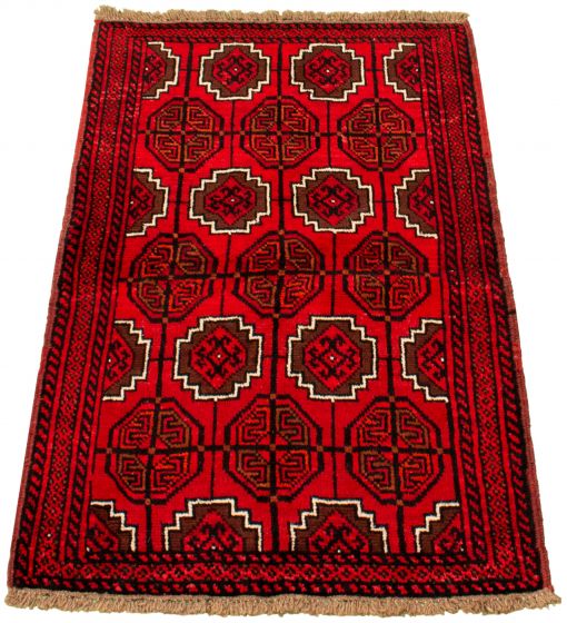 Afghan Akhjah 3'4" x 5'5" Hand-knotted Wool Rug 