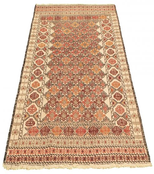 Turkish Shiravan SMK 4'3" x 6'0" Flat-Weave Wool Kilim 