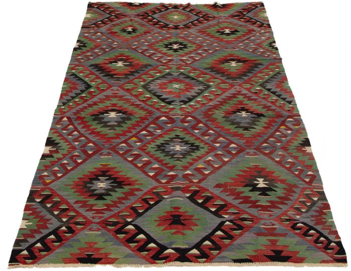 Kilim sivas 5'3" x 11'1" en laine