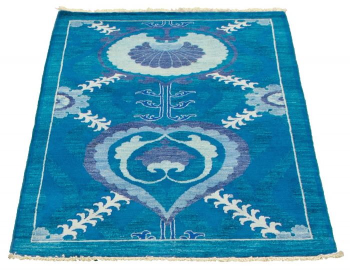 Pakistani Lahore Finest Collection 3'1" x 5'2" Hand-knotted Wool Rug 