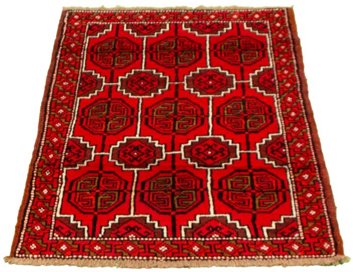 Afghan Akhjah 3'5" x 5'8" Hand-knotted Wool Rug 