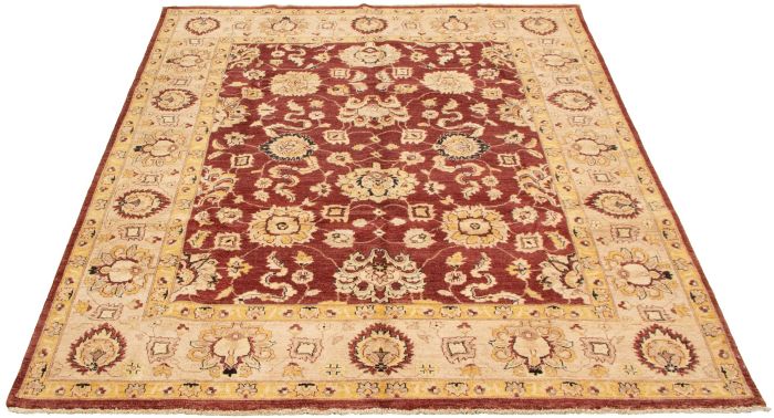 Indian Chobi Twisted 8'1" x 9'10" Hand-knotted Wool Rug 