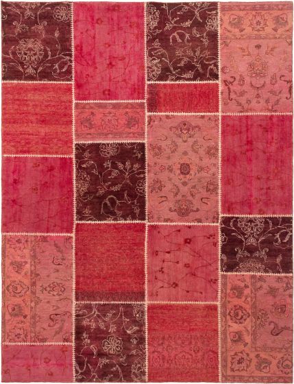 Indian Patch Deluxe 7'10" x 10'3" Hand-knotted Wool Rug 