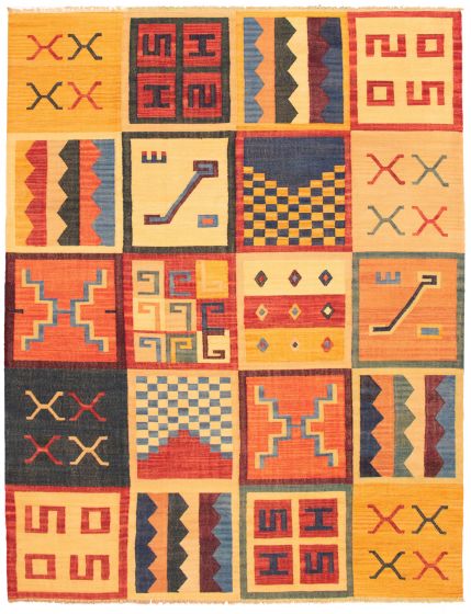 Turkish Sundance 9'3" x 11'11" Flat-Weave Wool Kilim 