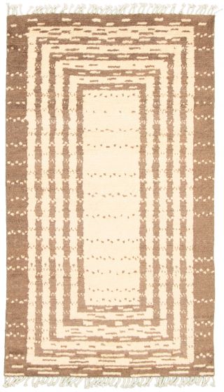 Pakistani Pak Finest Marrakesh 4'10" x 8'4" Hand-knotted Wool Rug 