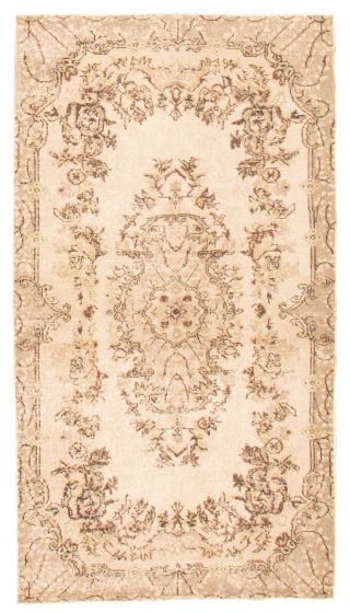 Turkish Antalya Vintage 4'0" x 7'1" Hand-knotted Wool Rug 