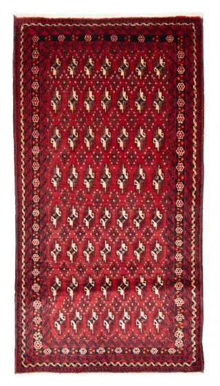 Afghan Royal Baluch 3'4" x 6'2" Hand-knotted Wool Rug 