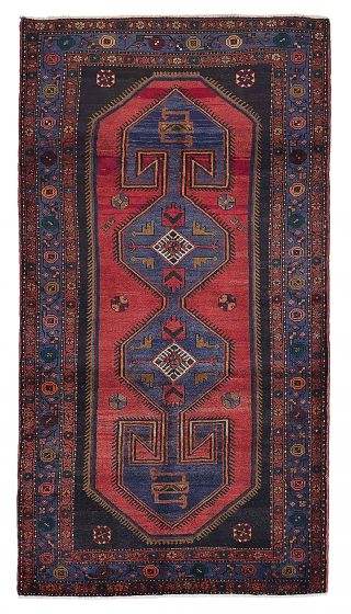Persian Style 4'6" x 8'4" Hand-knotted Wool Rug 
