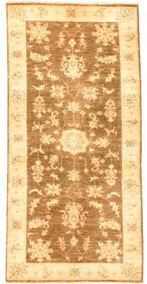 Afghan Chobi Finest 2'7" x 6'2" Hand-knotted Wool Rug 