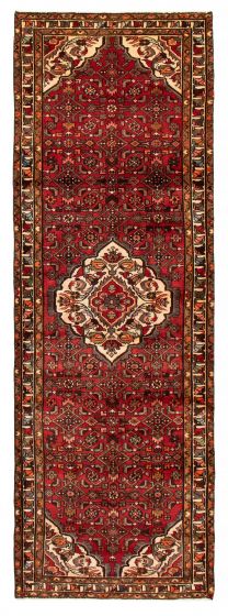 Persian Style 3'7" x 10'10" Hand-knotted Wool Runner Rug 
