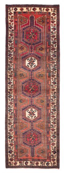 Persian Style 3'4" x 10'5" Hand-knotted Wool Runner Rug 