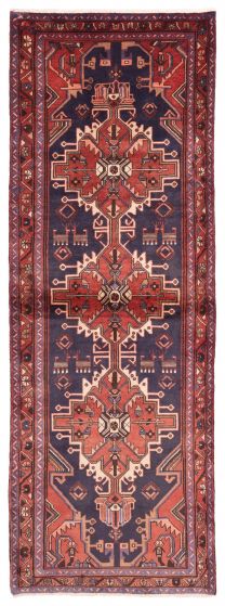 Persian Style 3'5" x 9'11" Hand-knotted Wool Runner Rug 