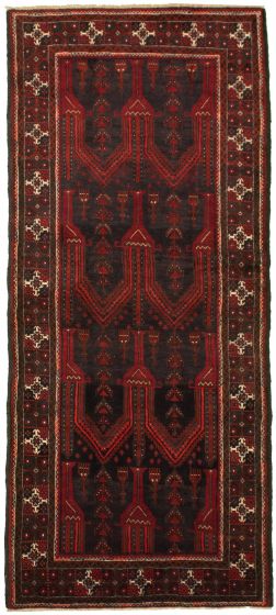 Persian Style 4'1" x 9'11" Hand-knotted Wool Rug 