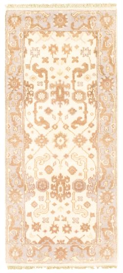 Indian Royal Oushak 2'6" x 5'10" Hand-knotted Wool Rug 