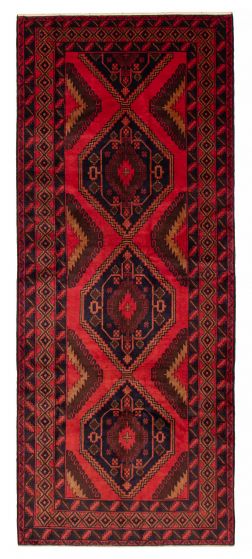Afghan Teimani 4'8" x 11'4" Hand-knotted Wool Rug 