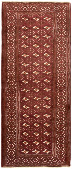 Turkmenistan Turkman 3'11" x 9'8" Hand-knotted Wool Rug 