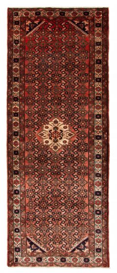 Persian Style 3'8" x 9'8" Hand-knotted Wool Runner Rug 