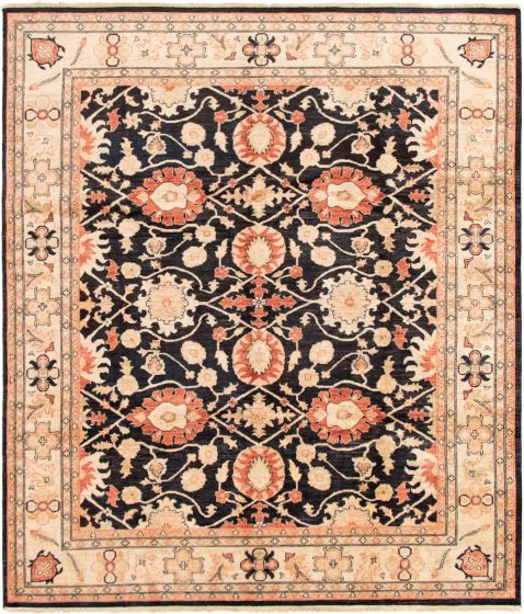 Afghan Chobi Finest 8'3" x 9'8" Hand-knotted Wool Rug 