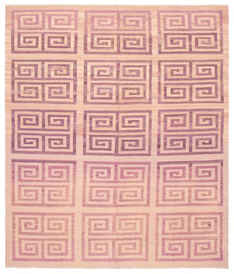 Turkish Ankara FW 8'2" x 9'8" Flat-Weave Wool Kilim 