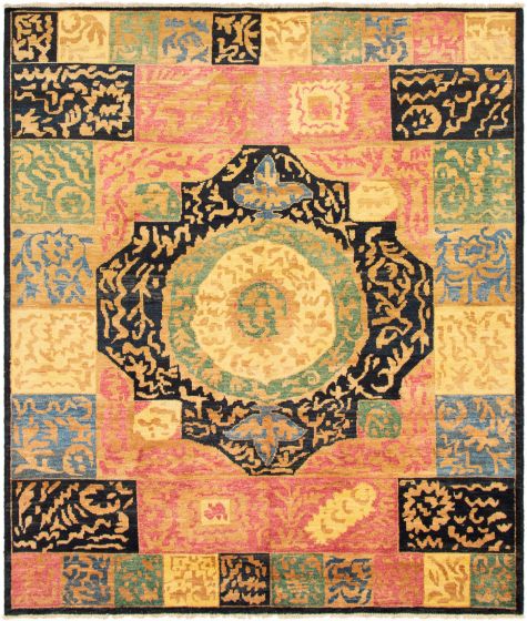 Indian Shalimar 8'4" x 9'7" Hand-knotted Wool Rug 