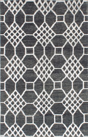 Tapis la seda 5'0" x 7'10" en laine & soie artificielle