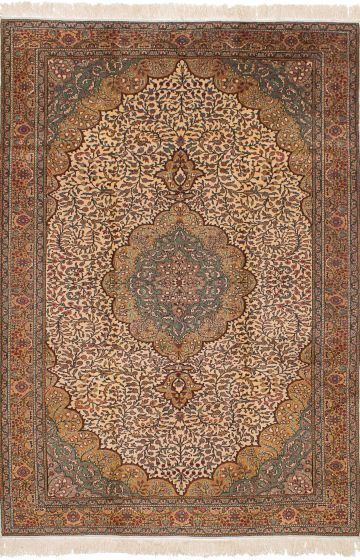 Turkish Hereke 6'5" x 9'10" Hand-knotted Wool Rug 