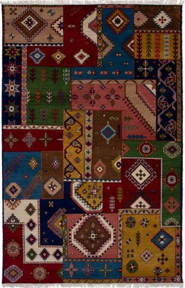 Indian Finest Kazak 6'5" x 9'10" Hand-knotted Wool Rug 
