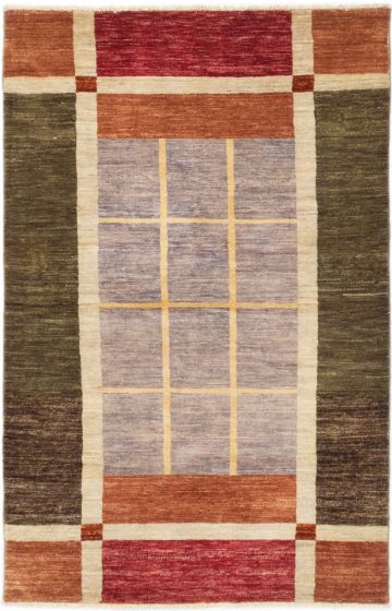 Afghan Ziegler Chobi 4'1" x 6'3" Hand-knotted Wool Rug 