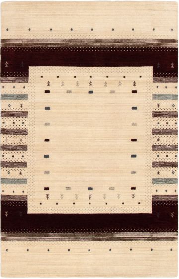 Indo Gabbeh 5'0" x 8'0" Hand-knotted Wool Rug 