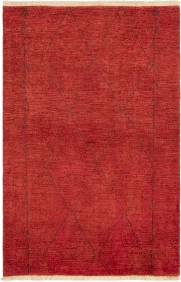 Indian Vibrance 4'0" x 6'0" Hand-knotted Wool Rug 