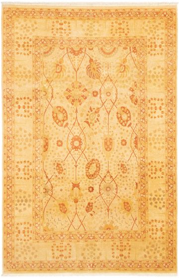 Pakistani Peshawar Oushak 6'2" x 9'7" Hand-knotted Wool Rug 