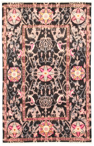 Pakistani Lahore Finest Collection 6'1" x 8'6" Hand-knotted Wool Rug 