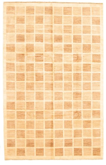 Pakistani Peshawar Ziegler 6'6" x 10'2" Hand-knotted Wool Rug 