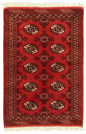 Turkmenistan Turkman 3'3" x 4'7" Hand-knotted Wool Rug 