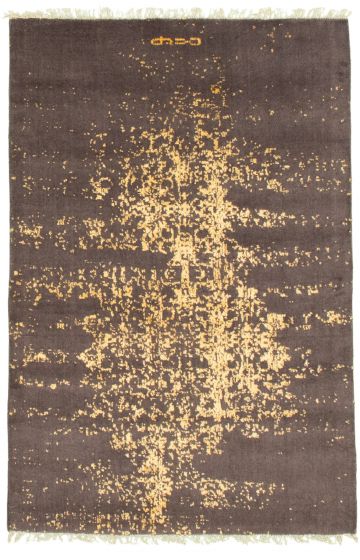 Indian La Seda 3'11" x 5'11" Hand-knotted Silk, Wool Rug 
