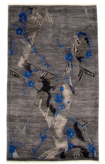 Pakistani Lahore Finest Collection 5'0" x 8'0" Hand-knotted Wool Rug 