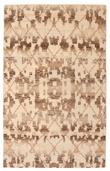 Indian Tangier 5'1" x 8'1" Hand-knotted Wool Rug 
