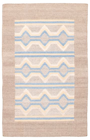 Turkish Tribeca M41685 5'0" x 8'0" Flat-Weave Wool Kilim 