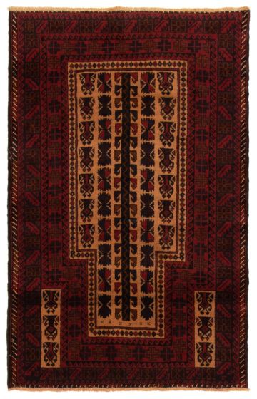 Afghan Teimani 2'10" x 4'5" Hand-knotted Wool Rug 