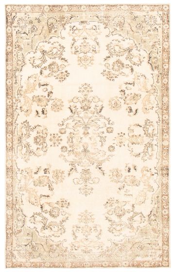 Turkish Antalya Vintage 6'6" x 10'5" Hand-knotted Wool Rug 