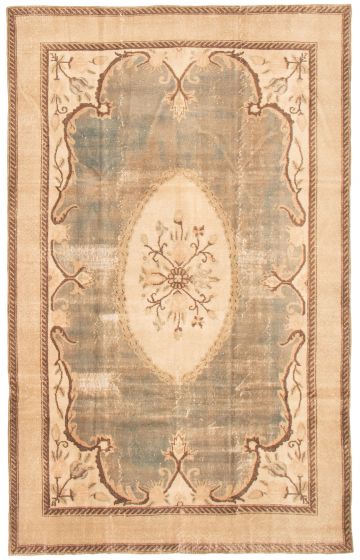 Turkish Antalya Vintage 6'11" x 11'0" Hand-knotted Wool Rug 