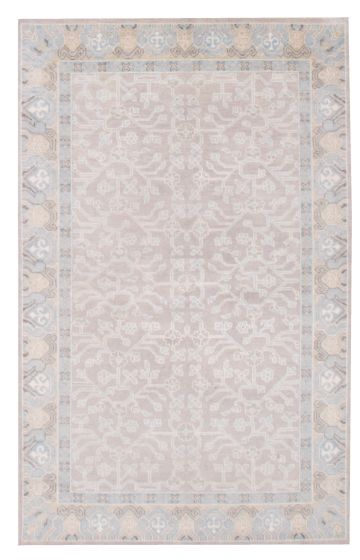 Indian Finest Oushak 5'5" x 8'5" Hand-knotted Wool Rug 