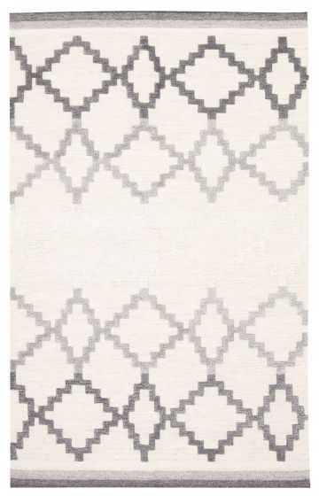 Indian Marrakech 5'0" x 7'11" Flat-Weave Wool Kilim 