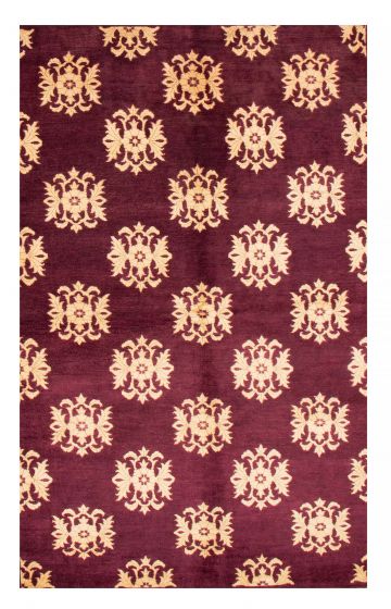 Pakistani Finest Peshawar Ziegler 6'0" x 9'4" Hand-knotted Wool Rug 