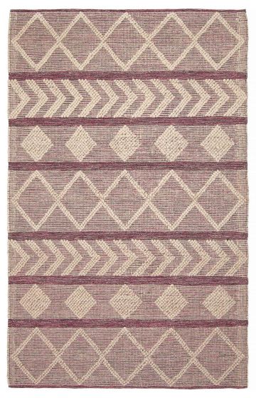 Indian Sienna 5'2" x 8'2" Braid weave Wool Rug 
