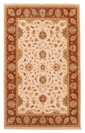 Indian Jamshidpour 6'3" x 10'2" Hand-knotted Wool Rug 