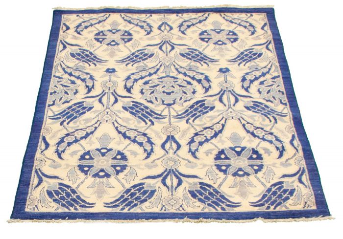 Pakistani Lahore Finest Collection 4'1" x 6'3" Hand-knotted Wool Rug 